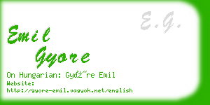 emil gyore business card